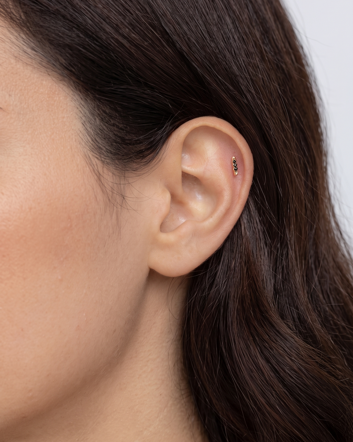 Valerie Piercing Earring Black Diamonds