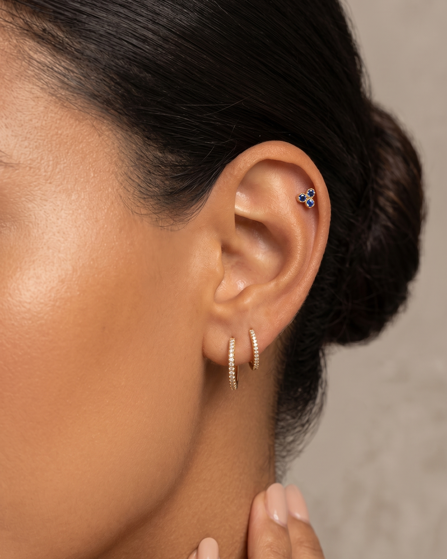 Henrietta Piercing Earring With Sapphires