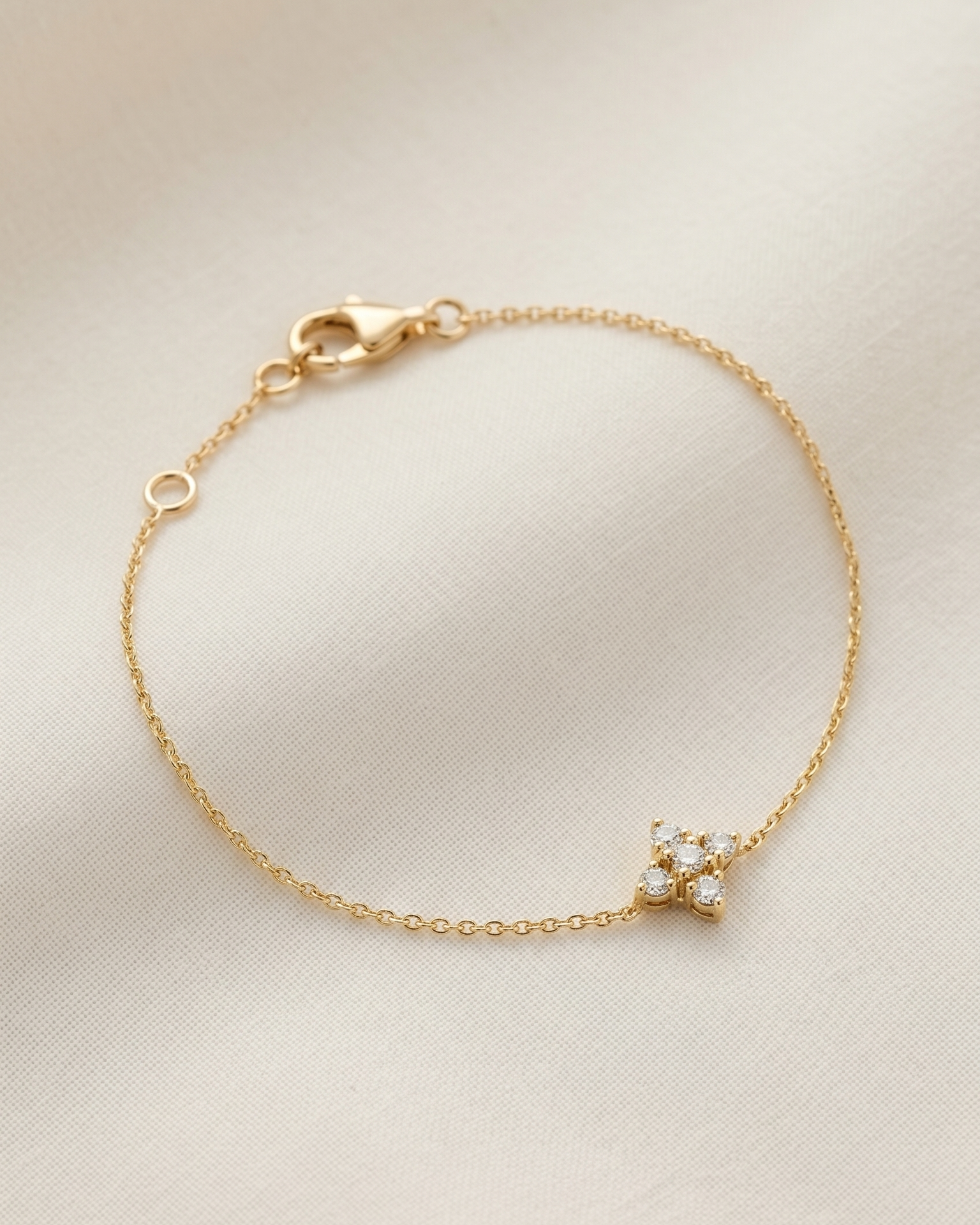 Natalia Gold Bracelet White Diamonds