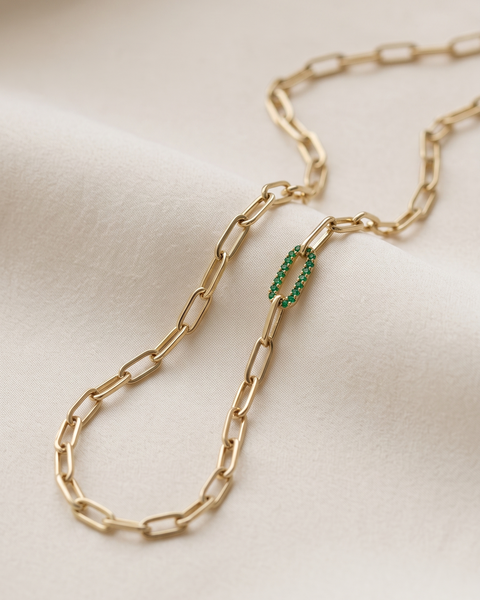 Staples Necklace Emerald