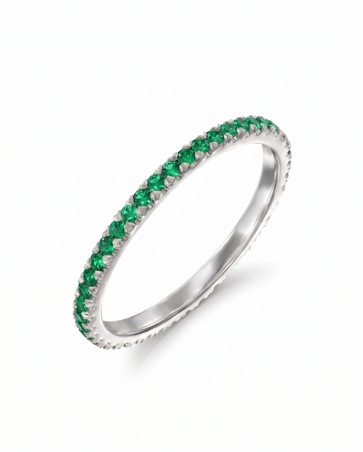Eternity Gold Ring Emerald