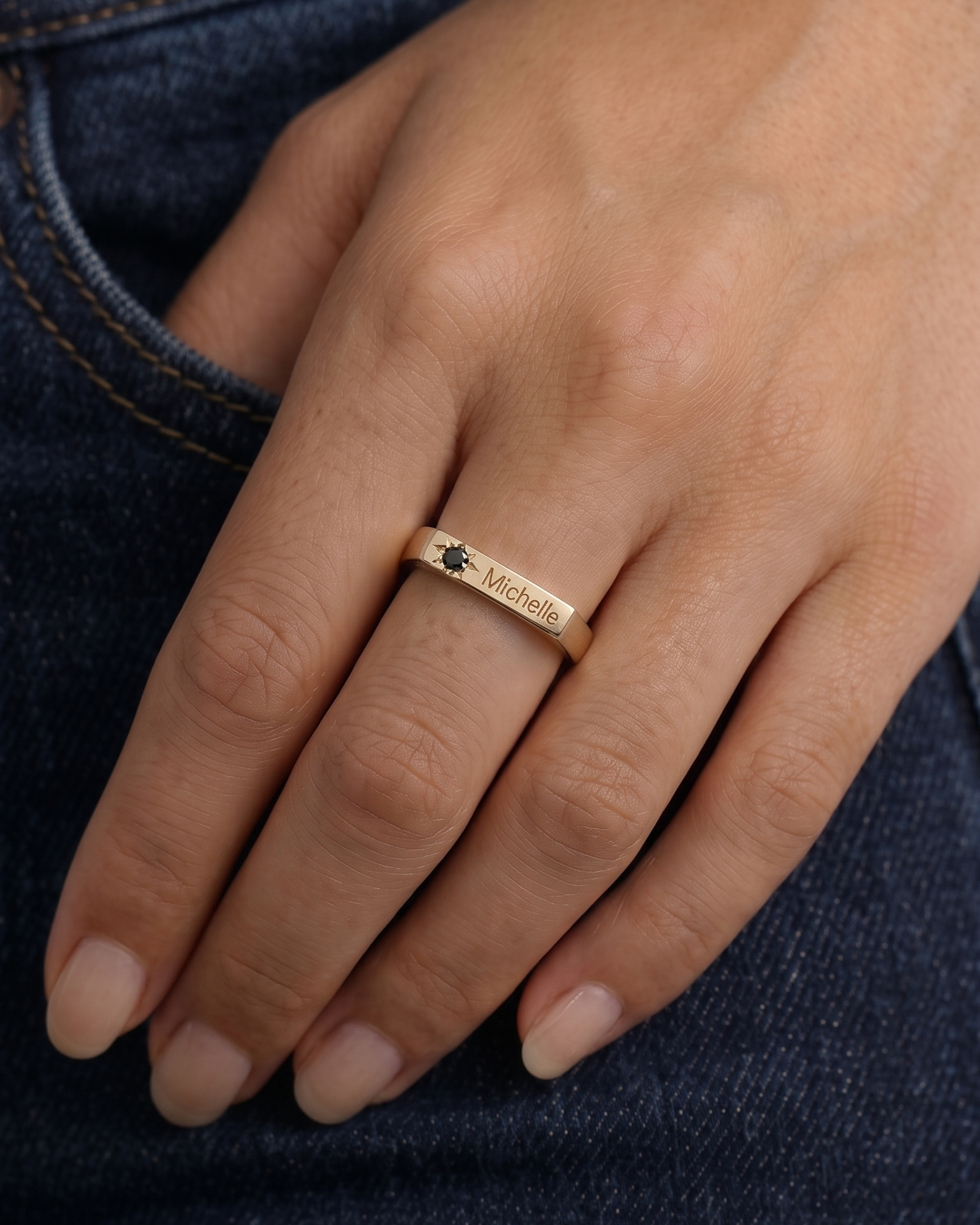 Charlotte Black Diamond & Engraving