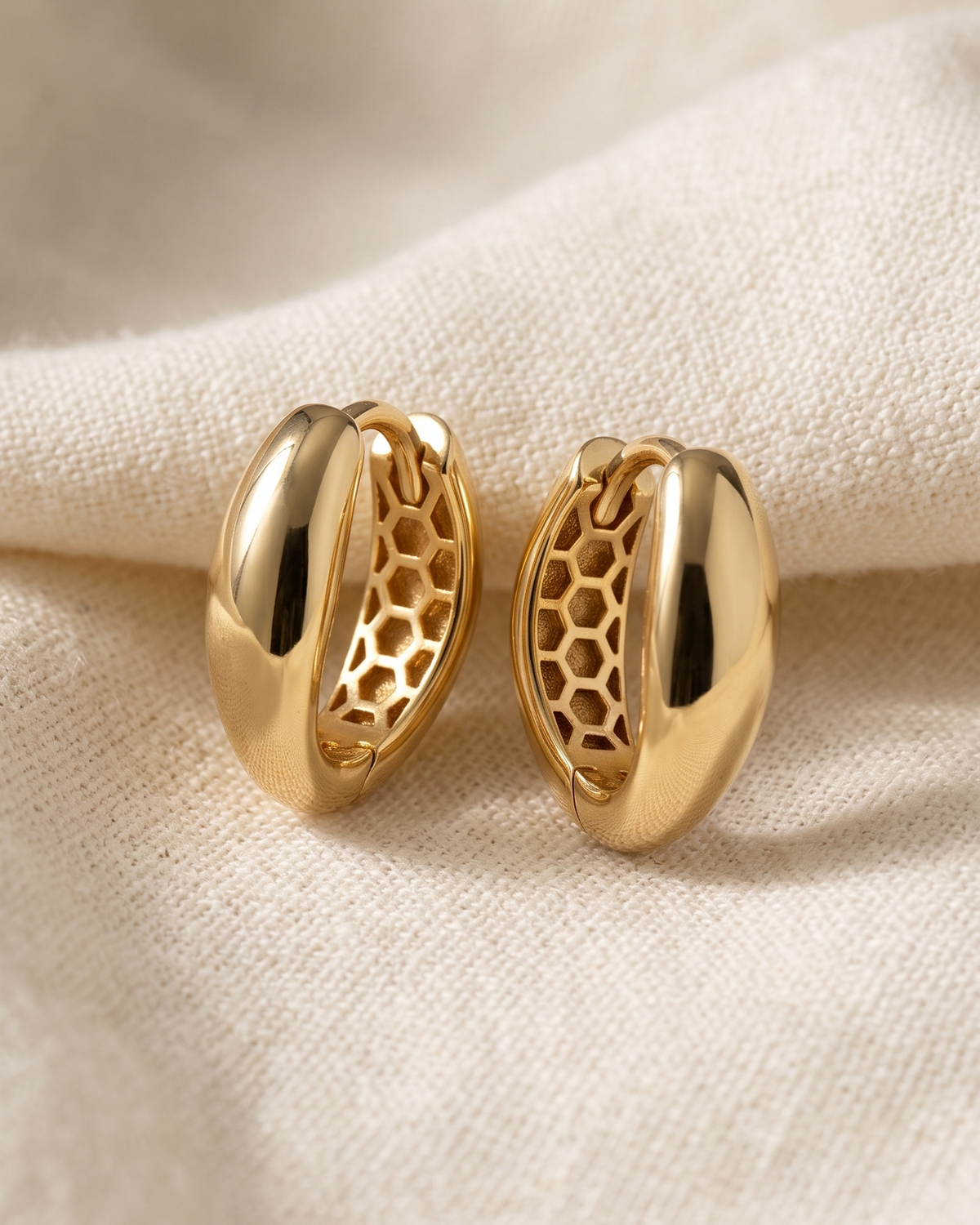 Denis gold hoop earrings