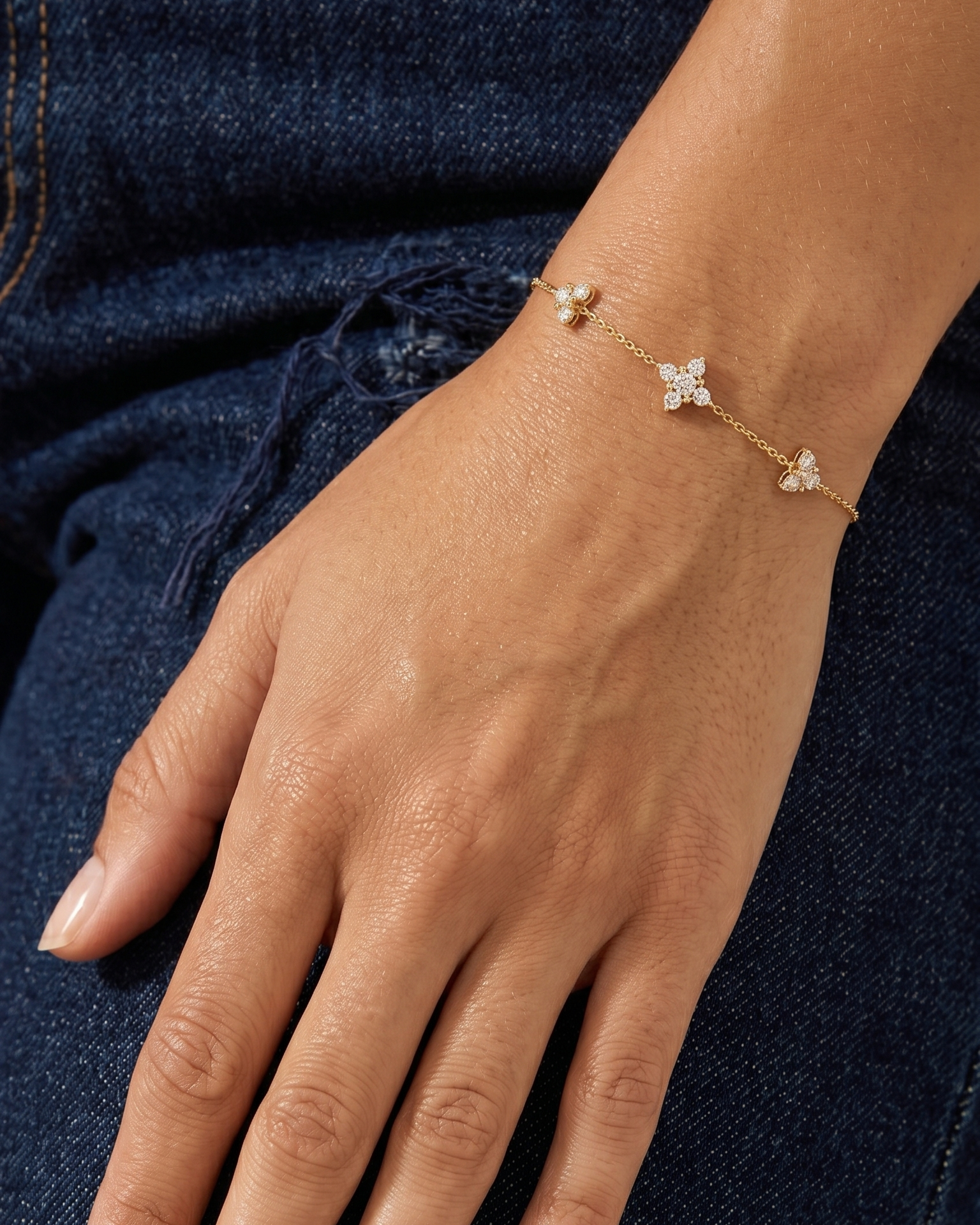 Judith Gold Bracelet White Diamonds