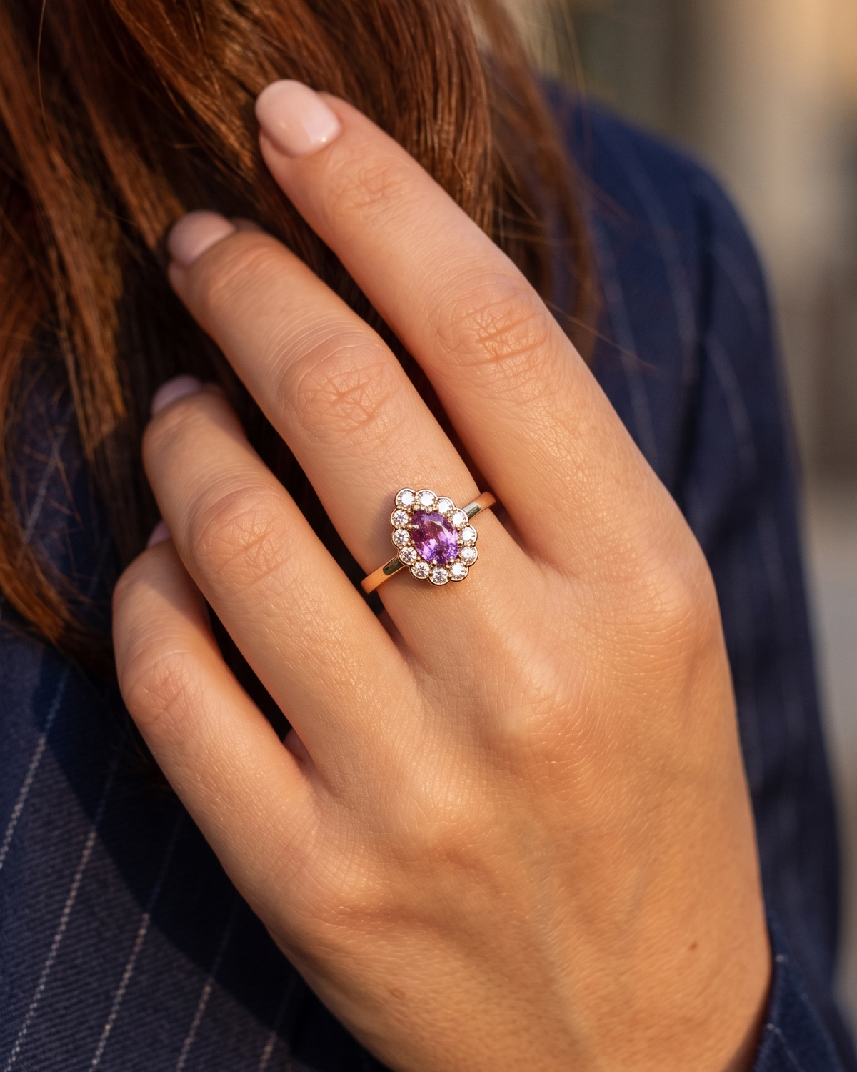 Marie Antoinette Ring With Amethyst