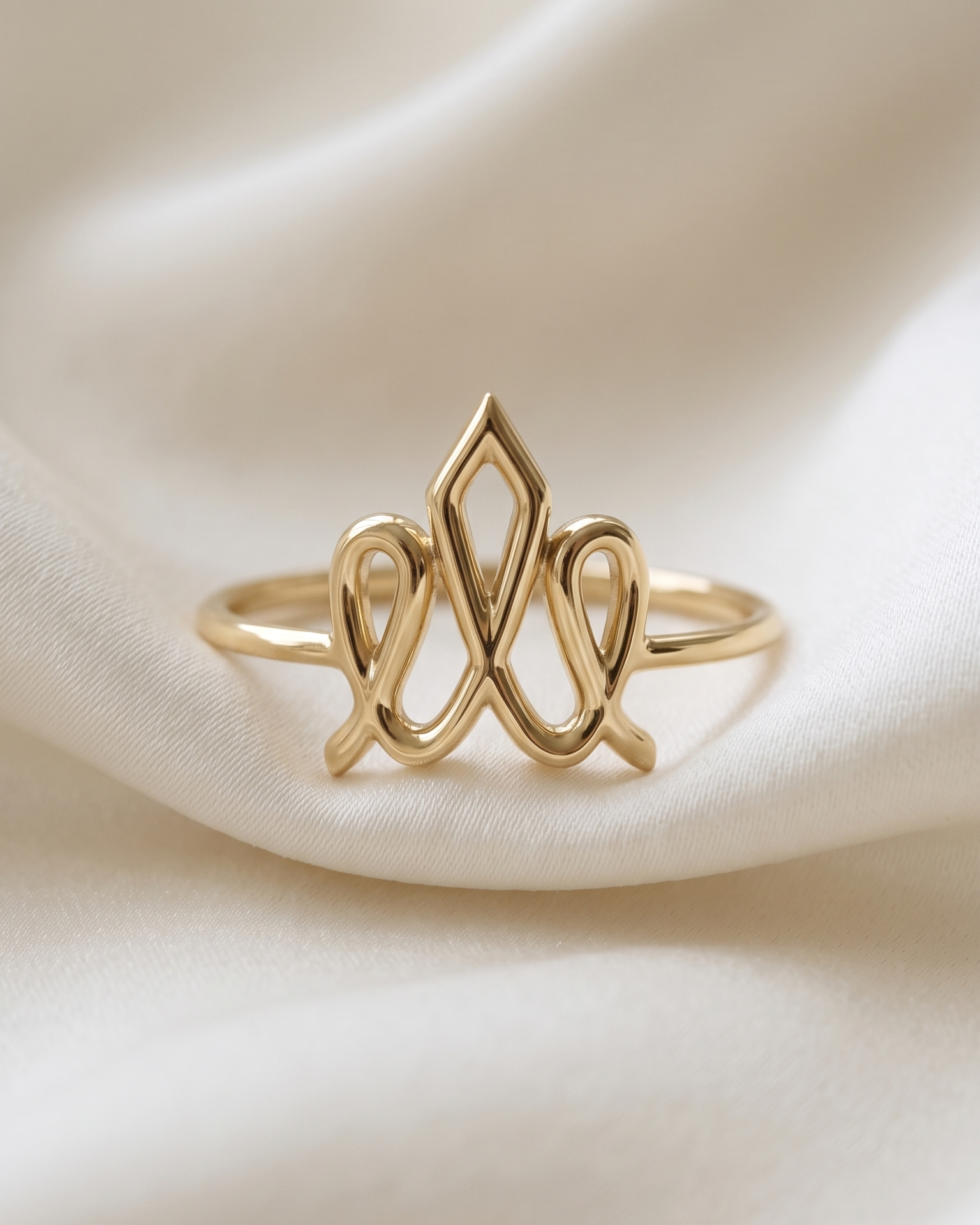 Small Crown Gold Ring
