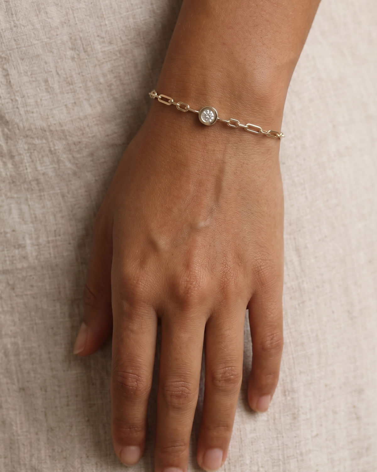 Tres Bracelet With White Diamond