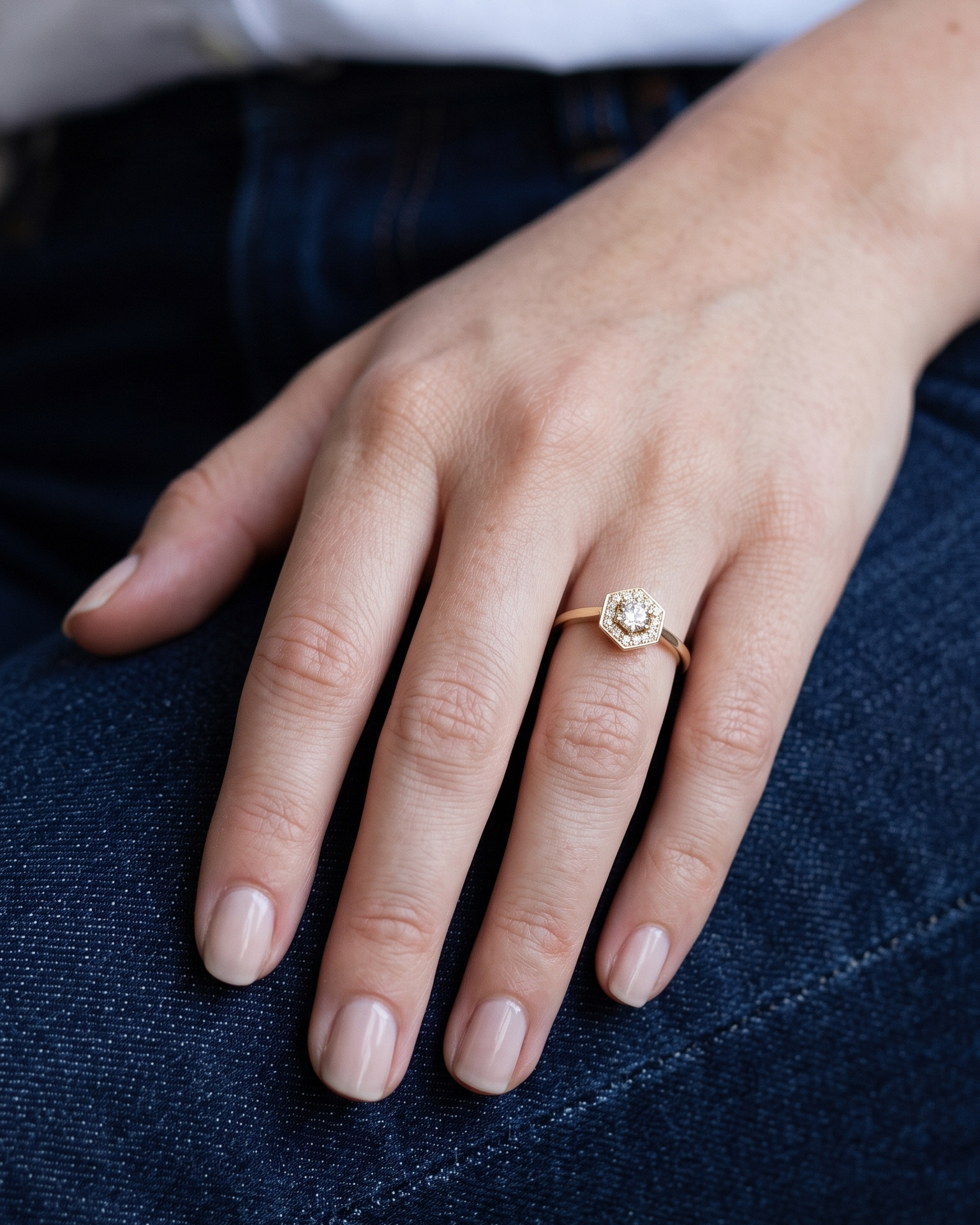 Amy Gold Ring 3.5mm Diamond