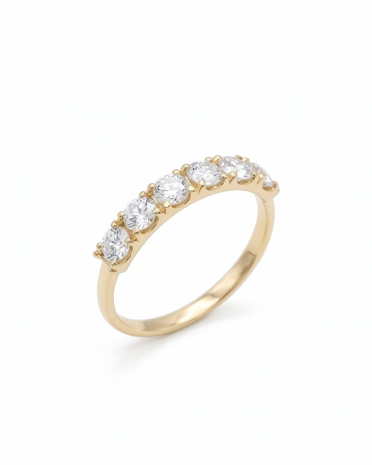 Large Candy Gold Ring White Diamonds