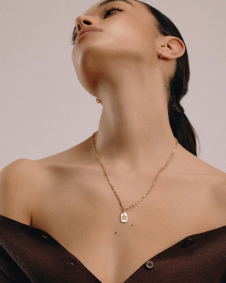 Tag Necklace with Engraving