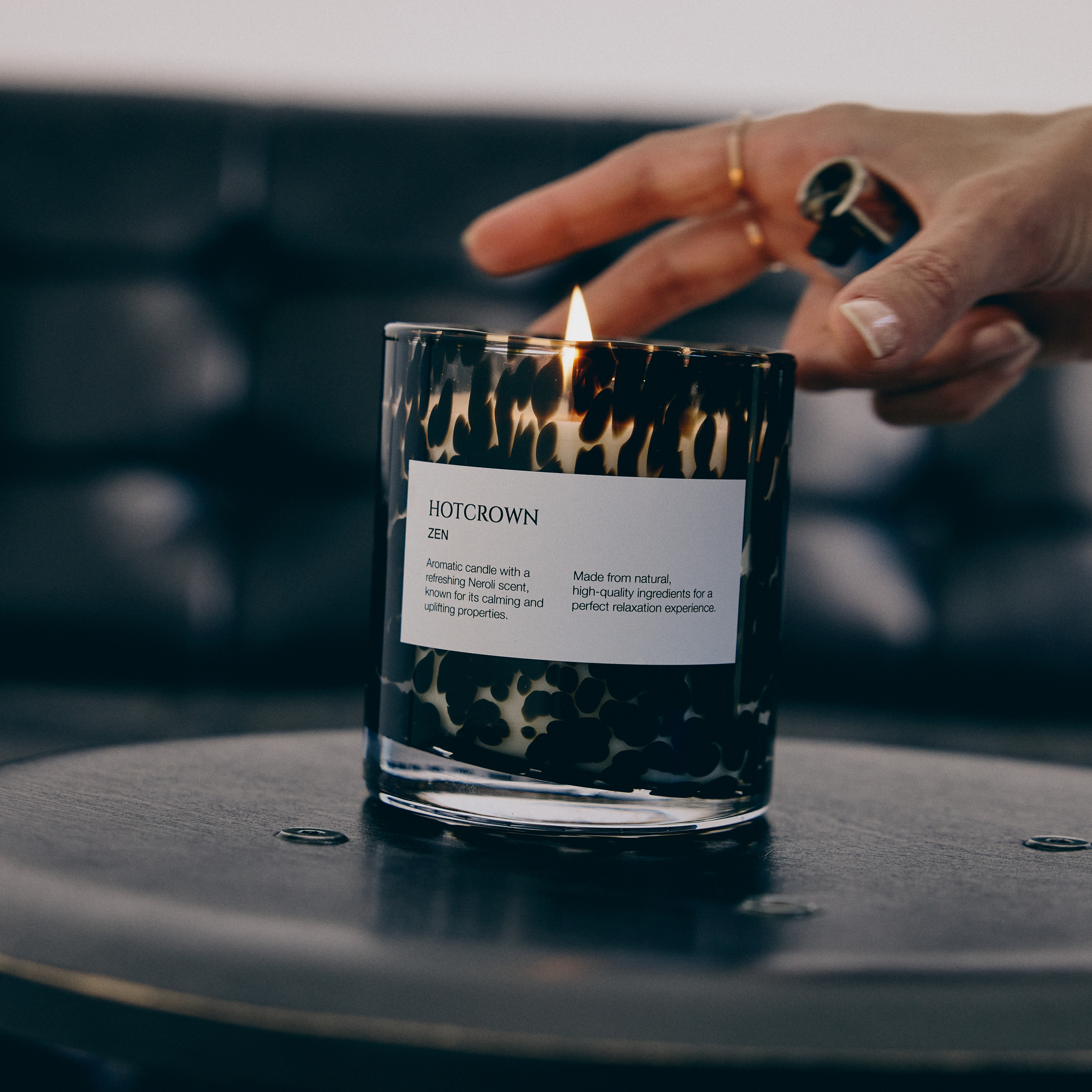 Large brown ZEN candle