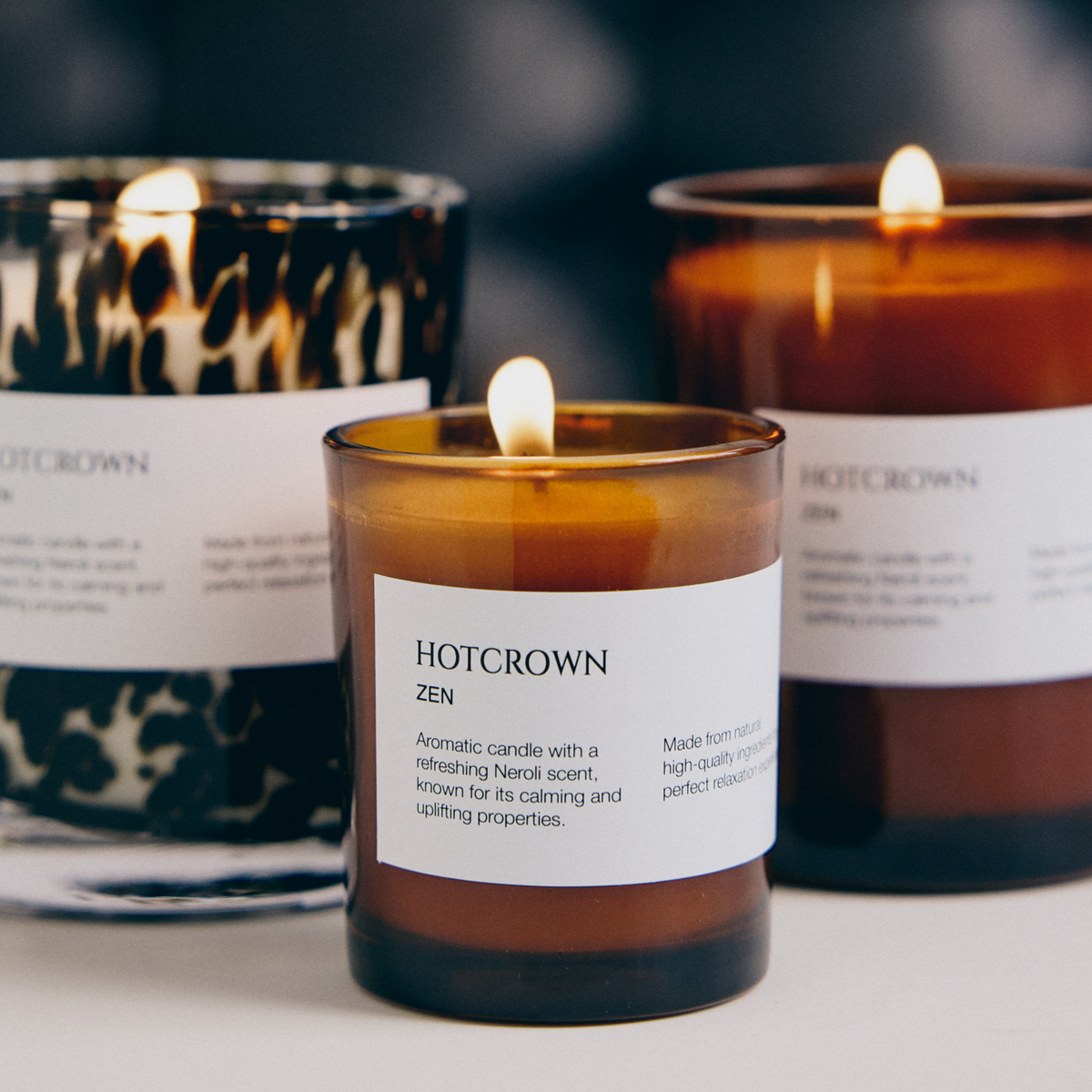Large brown ZEN candle