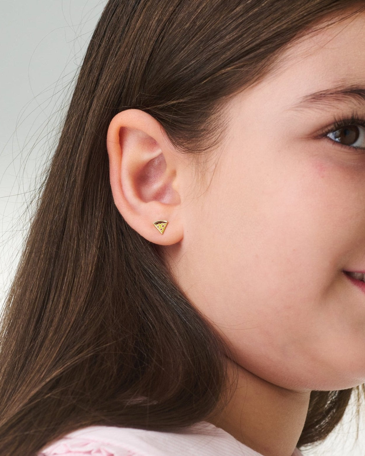 Pizza Gold Earring