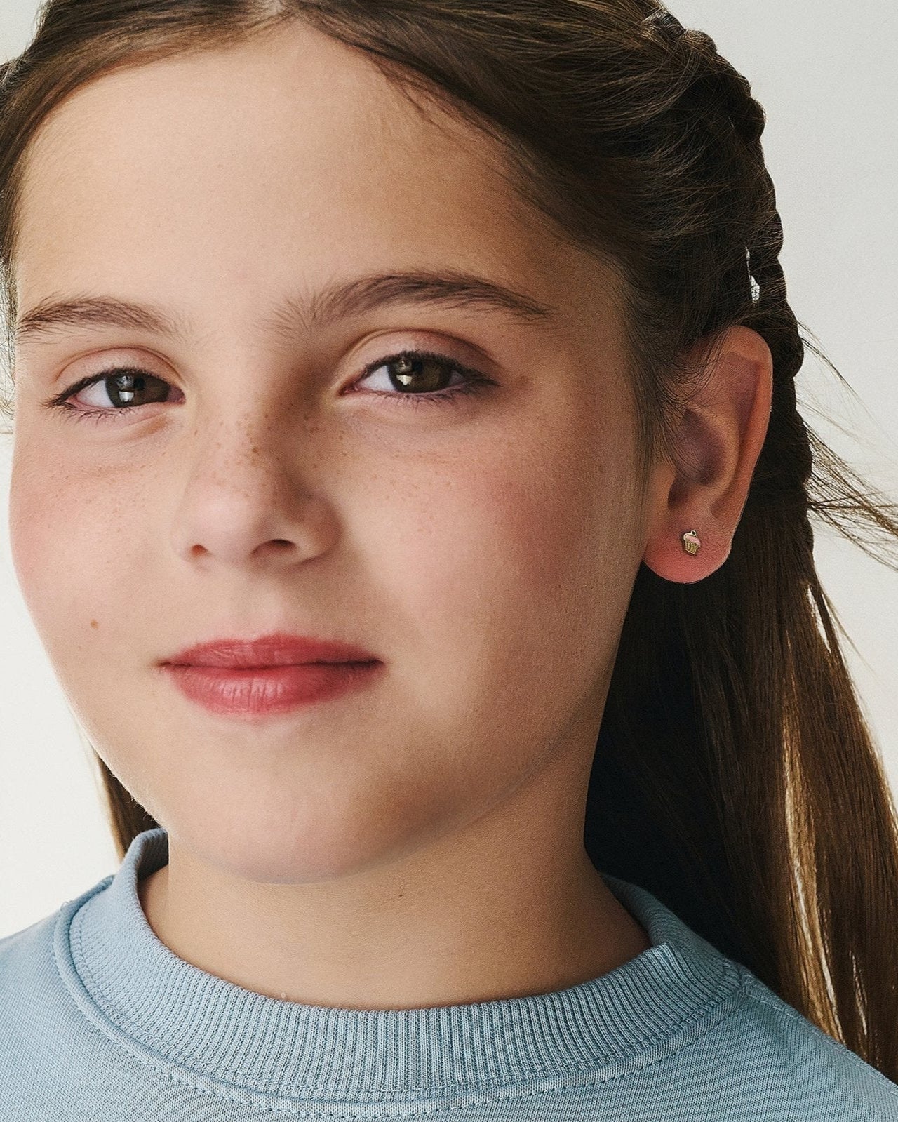 Cupcake Gold Earring