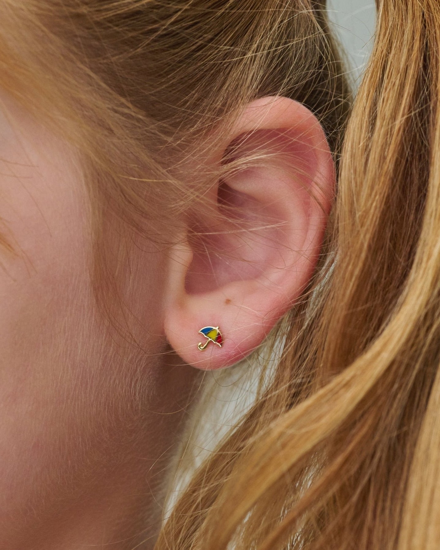 Umbrella Gold Earring