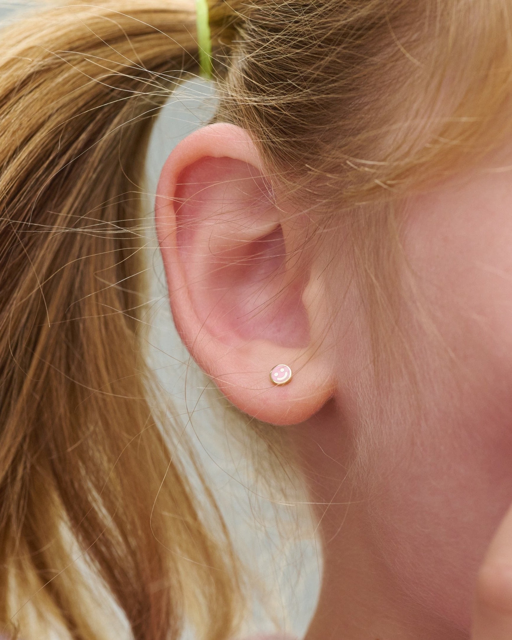 Smiley Gold Earring
