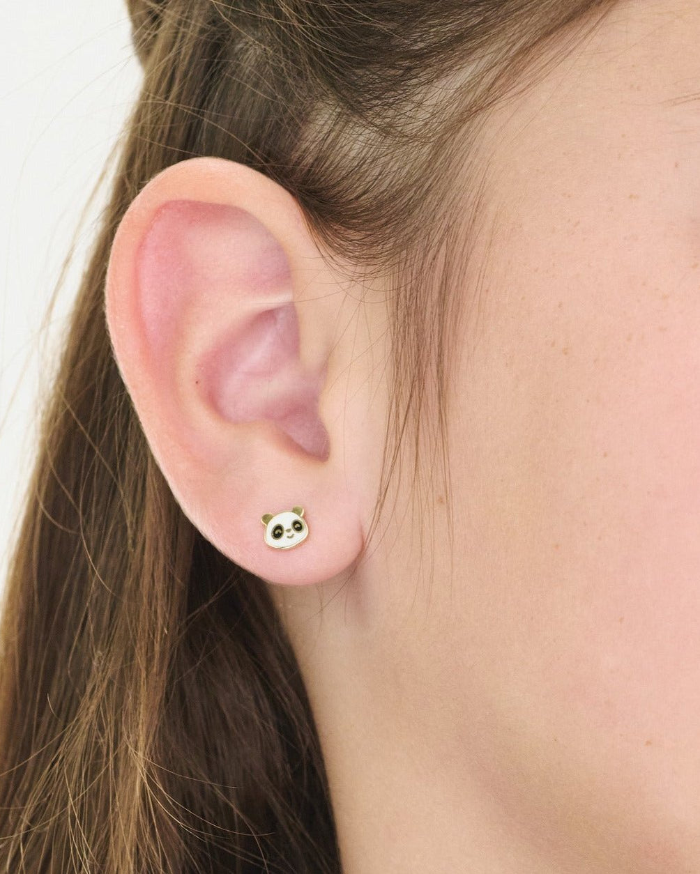 Panda Gold Earring
