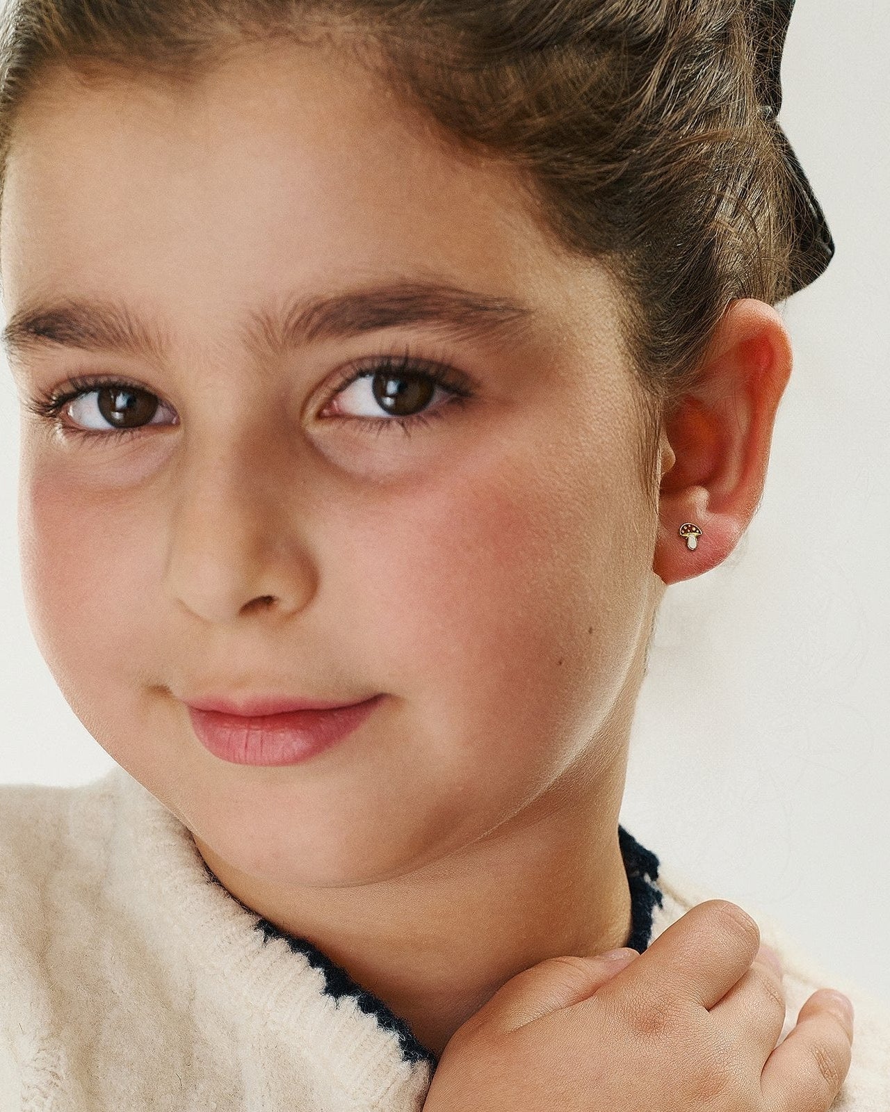 Mushroom Gold Earring