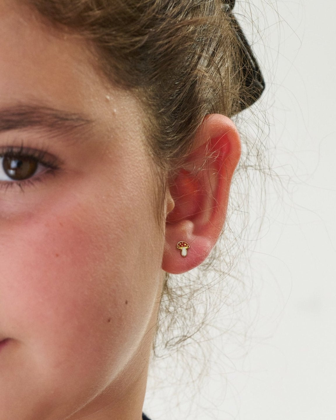 Mushroom Gold Earring