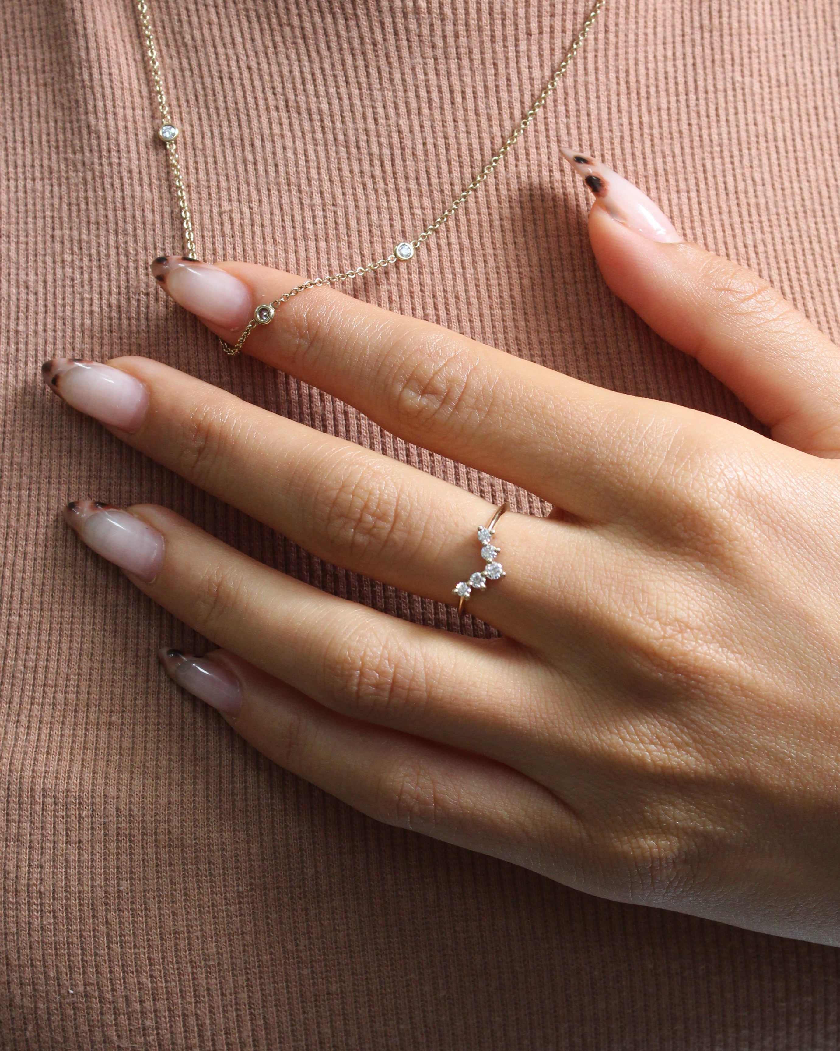 Harmon ring With White Diamonds