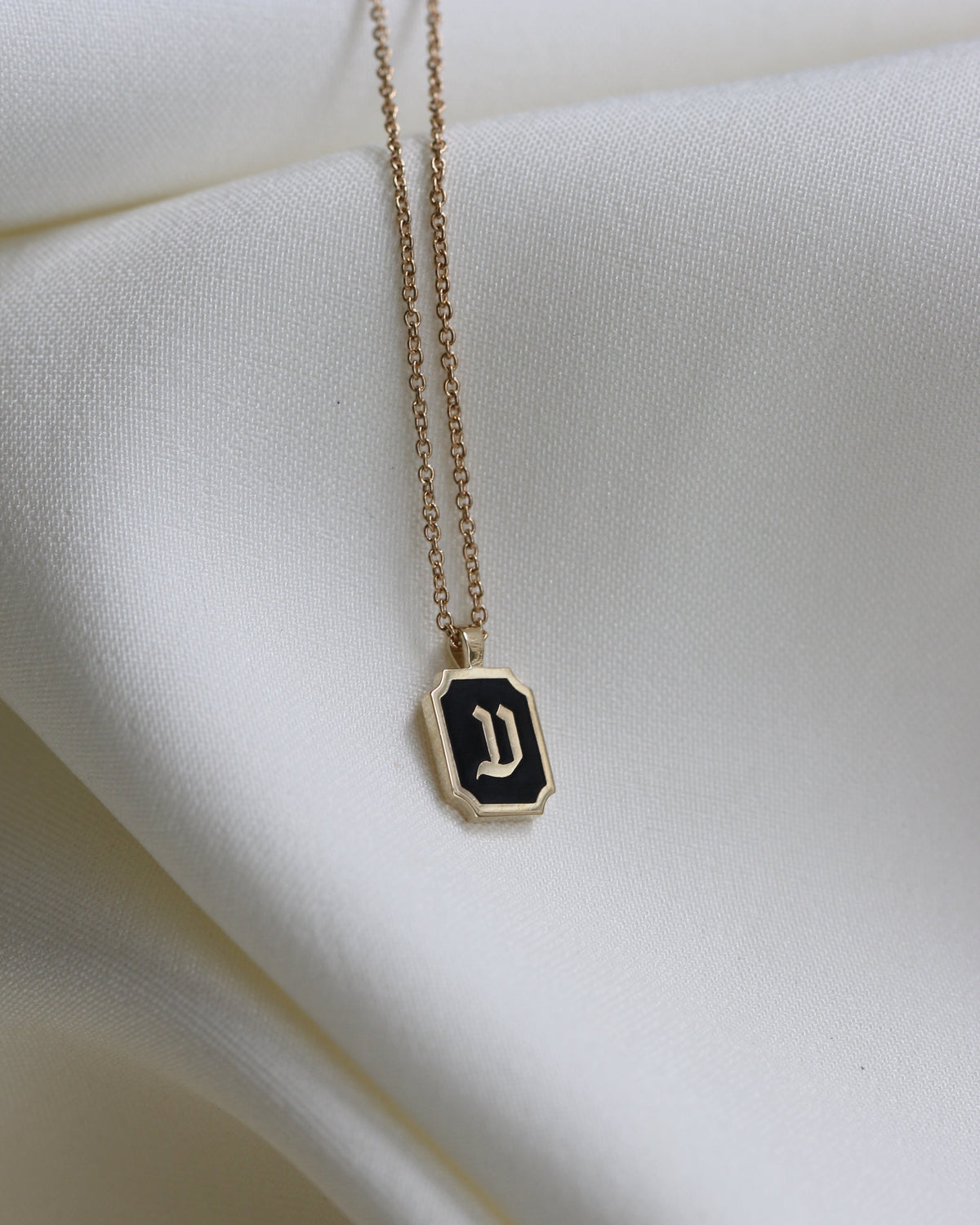Enamel Letter Necklace