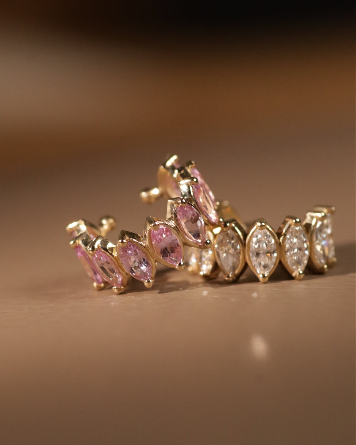 Ear Cuff - Adel pink sapphires