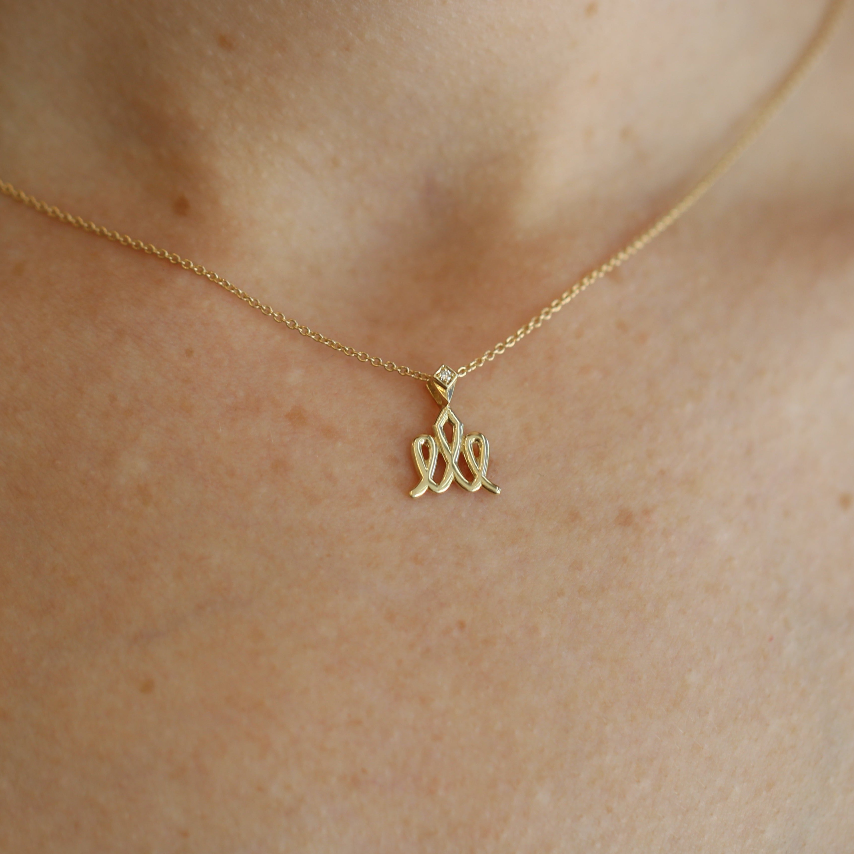Crown Gold Necklace