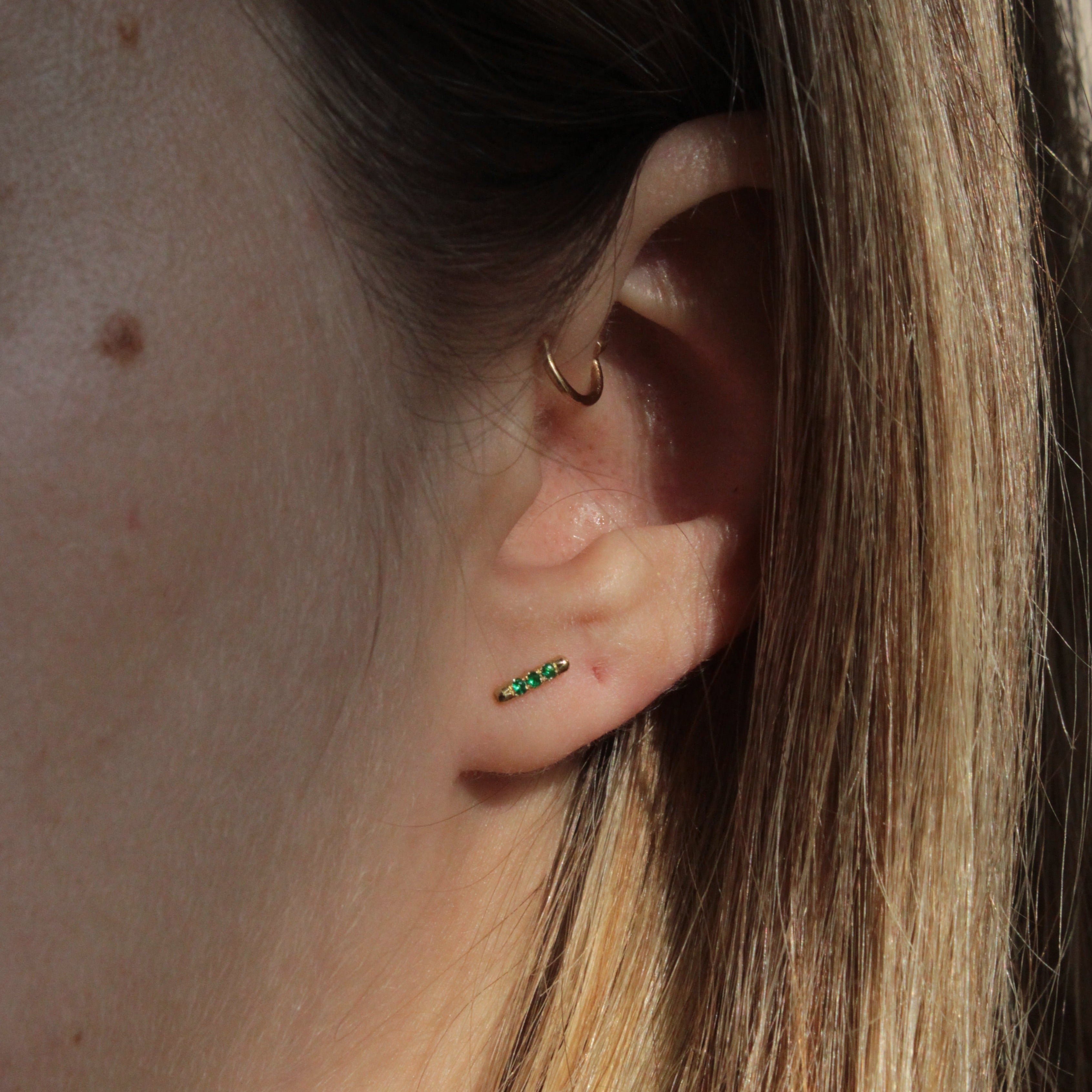 Valerie Piercing Earring Emerald