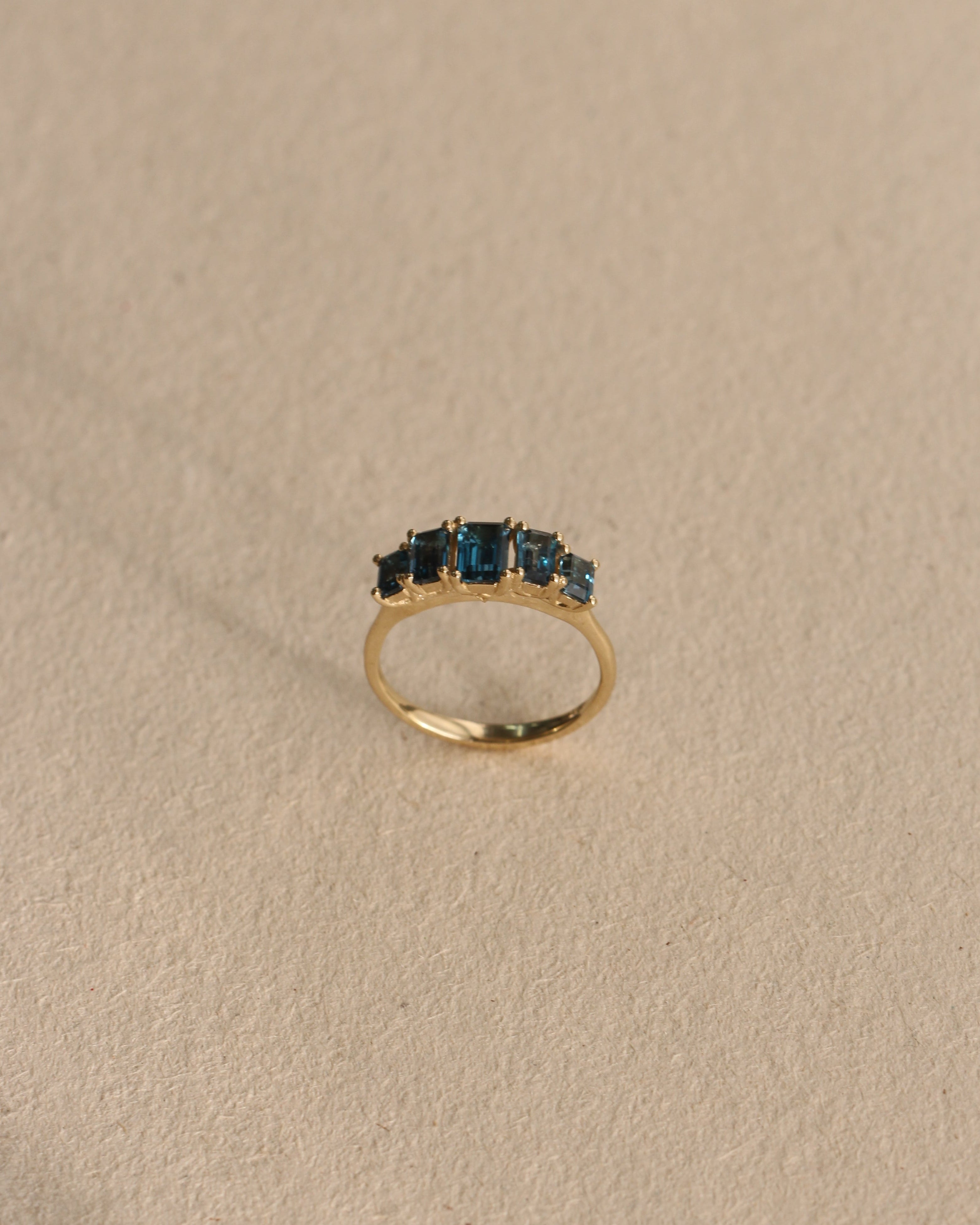 Alexandrina Gold Ring With blue topaz