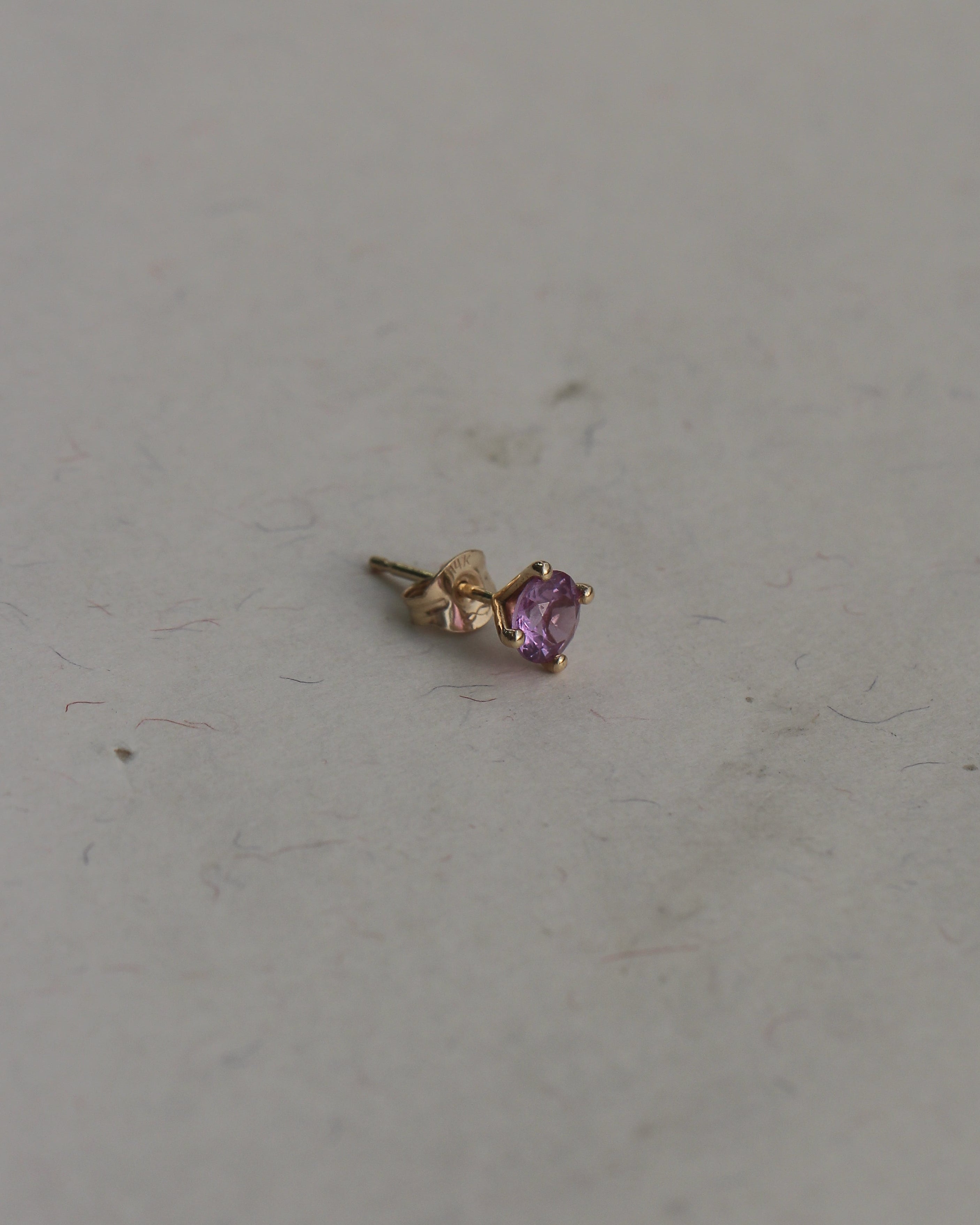 Martina Gold Earring 5mm pink sapphire