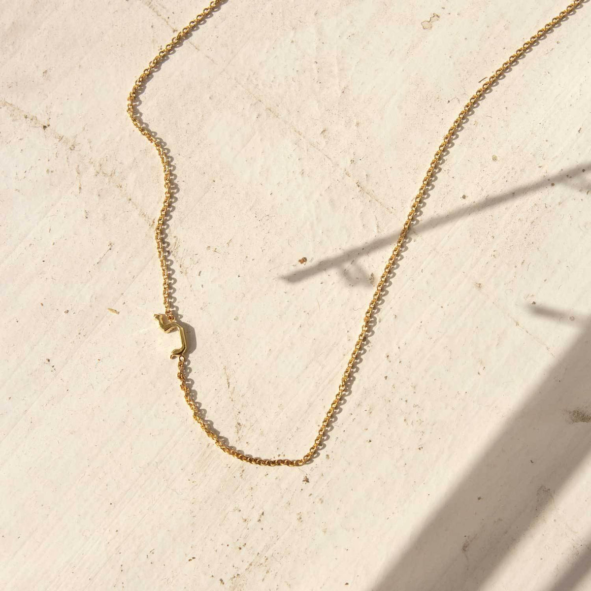Small Aleph-Bet Gold letter Necklace