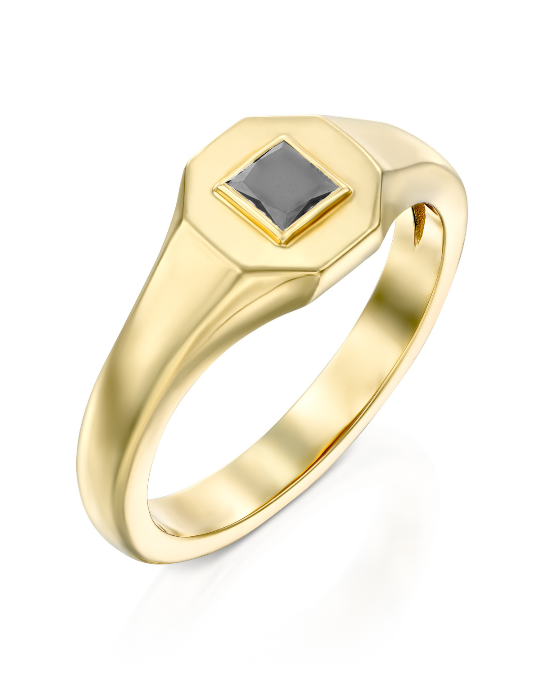 Taylor Gold Ring Black Princess Diamond