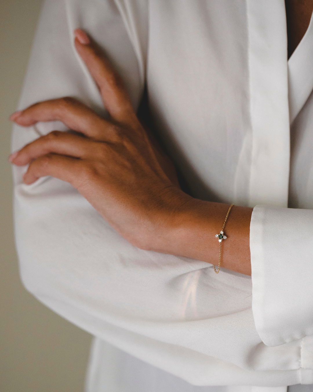 Natalia Gold Bracelet Black & White Diamonds