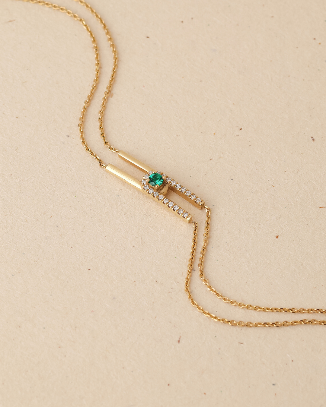 Bracelet 08 - Emerald & White Diamonds
