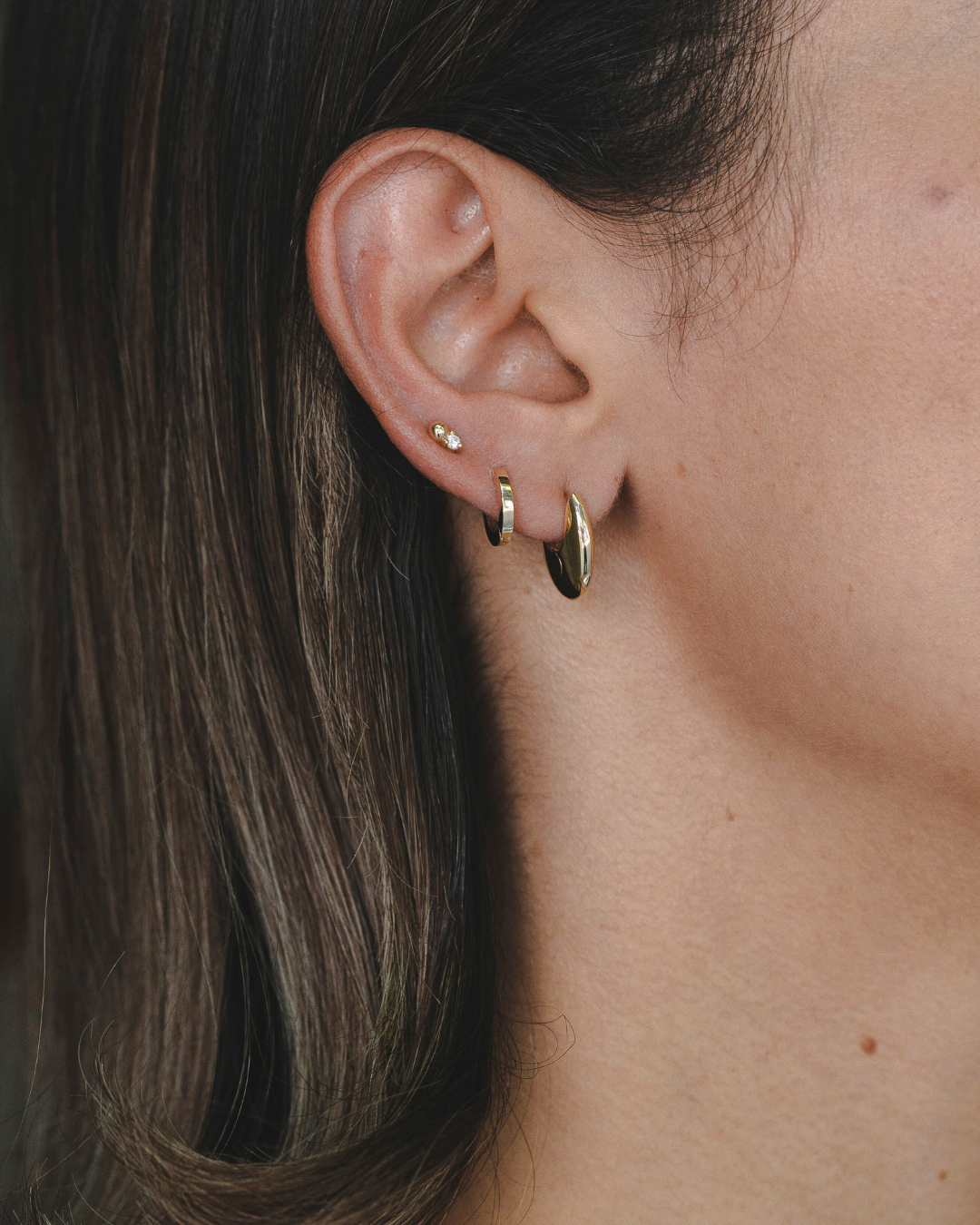 Annie gold hoop earrings