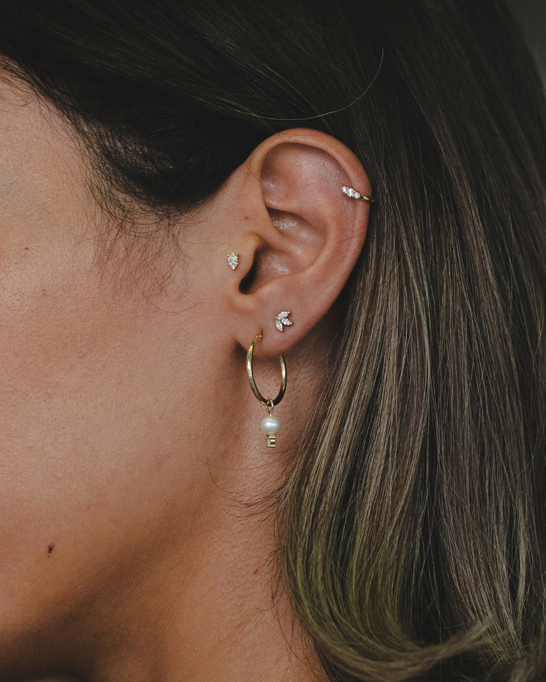 Mini Francoise Piercing White Diamonds