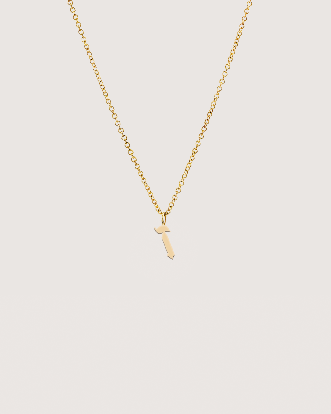 letter pendant - Large Aleph-Bet Gold Pendant