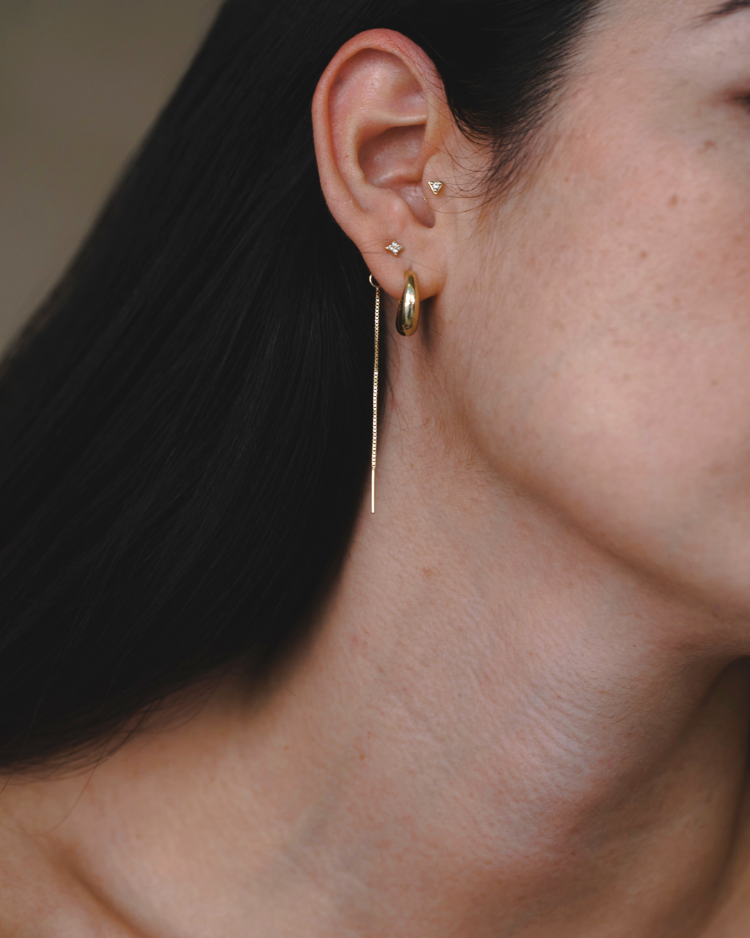Ariana Hoop Gold Earring
