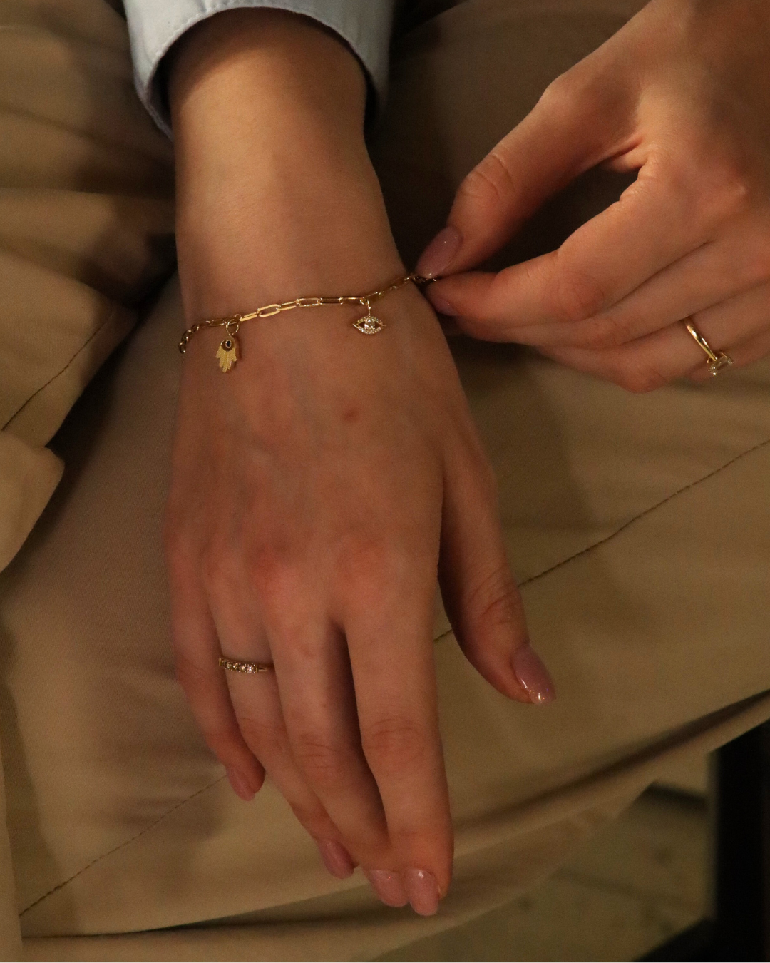 Alin Staples Charms Bracelet