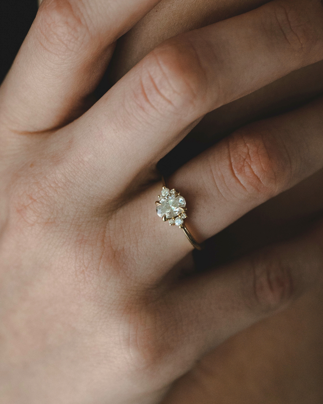 Large Ella Ring Lab Diamonds
