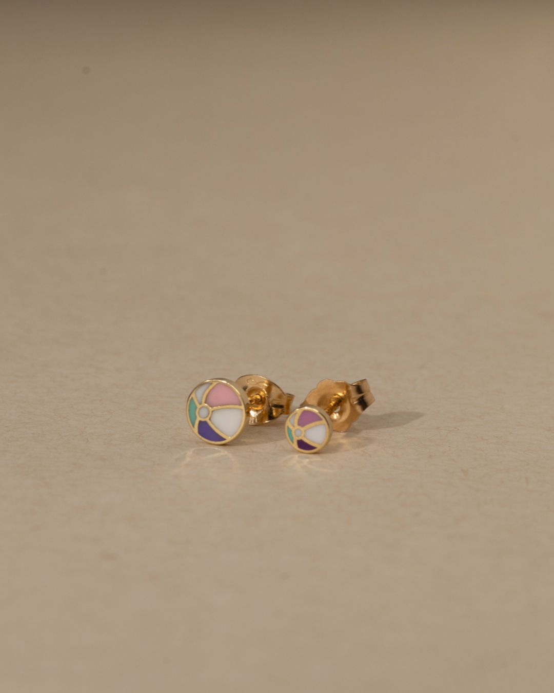 Gold Large Beach Ball Earring