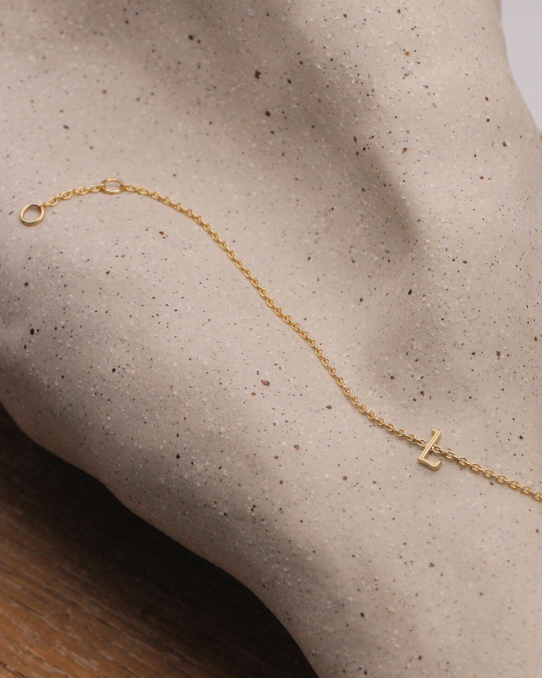 Letter gold bracelet