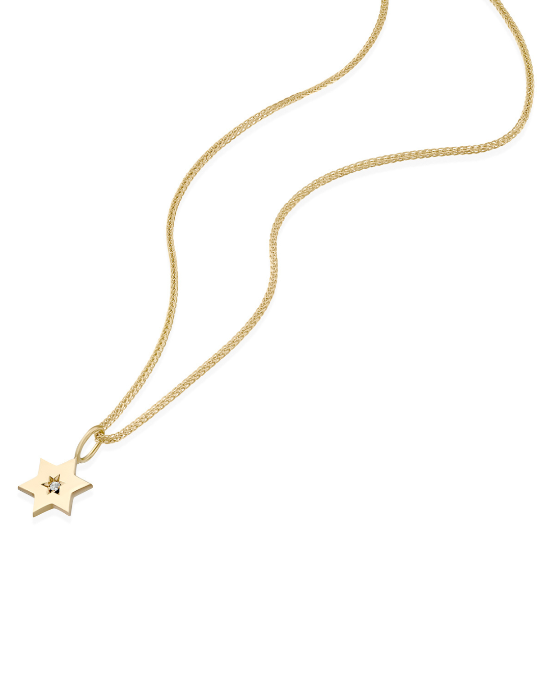 The Gaza envelope Shield Star Of David Gold pendant White Diamond