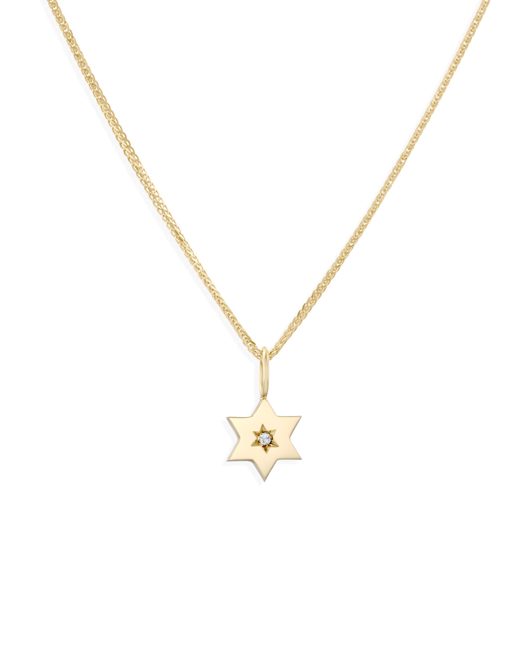 The Gaza envelope Shield Star Of David Gold pendant White Diamond