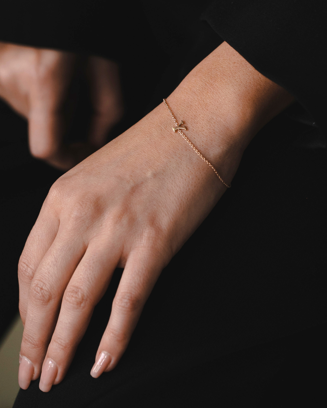 Letter gold bracelet
