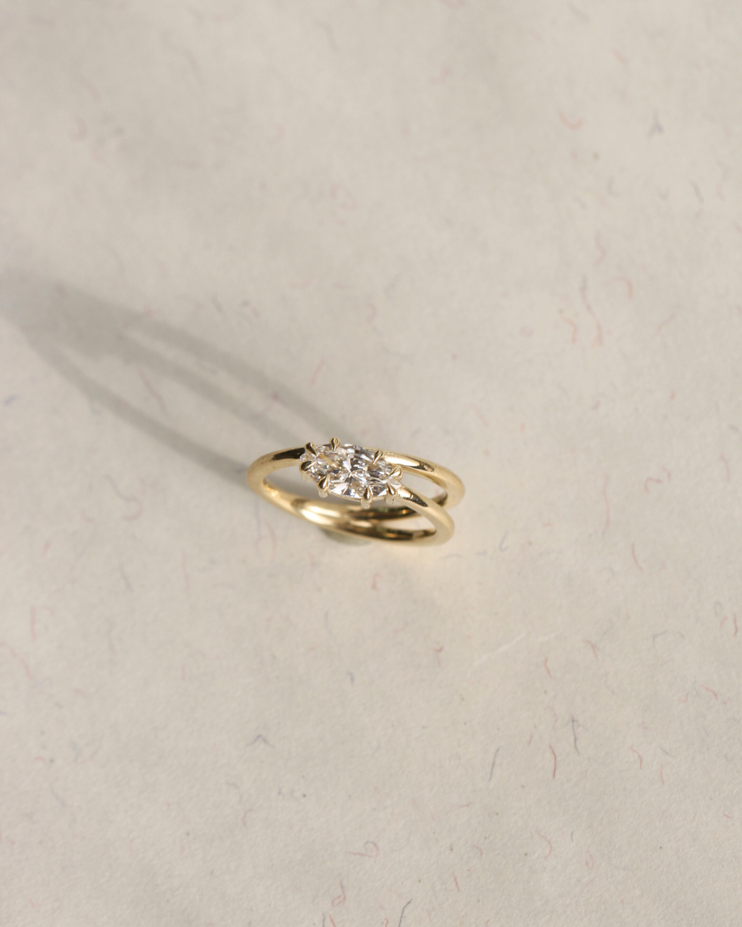Mini Alberta ring With Marquise White Lab Diamond
