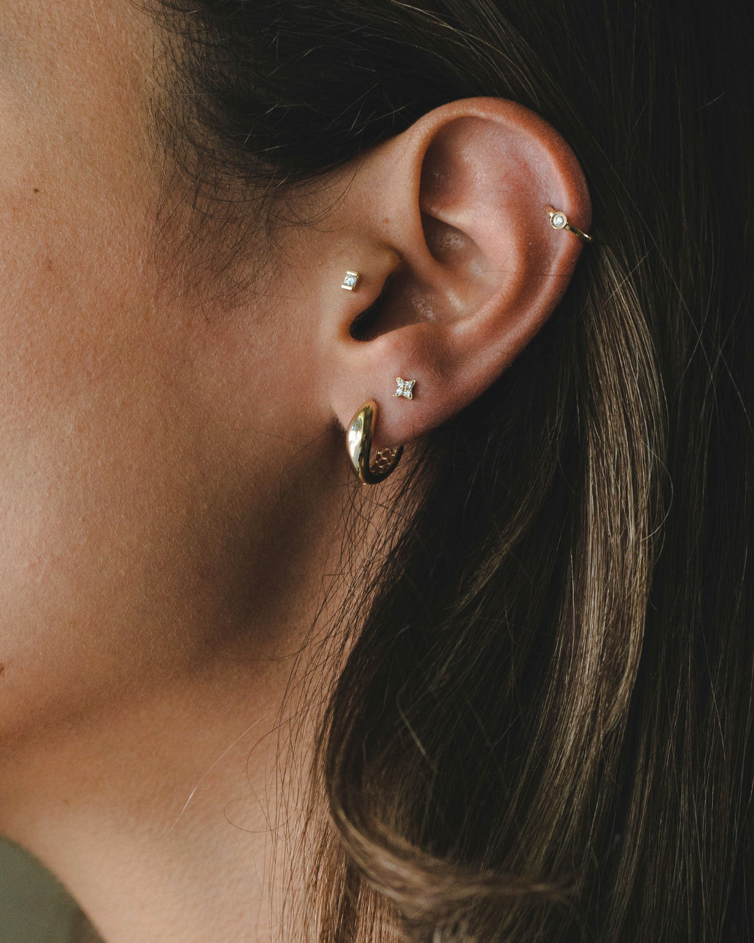 Denis Gold Hoop Earrings