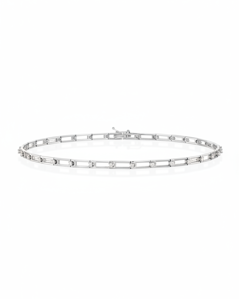 Choker Necklace 07 White Diamonds