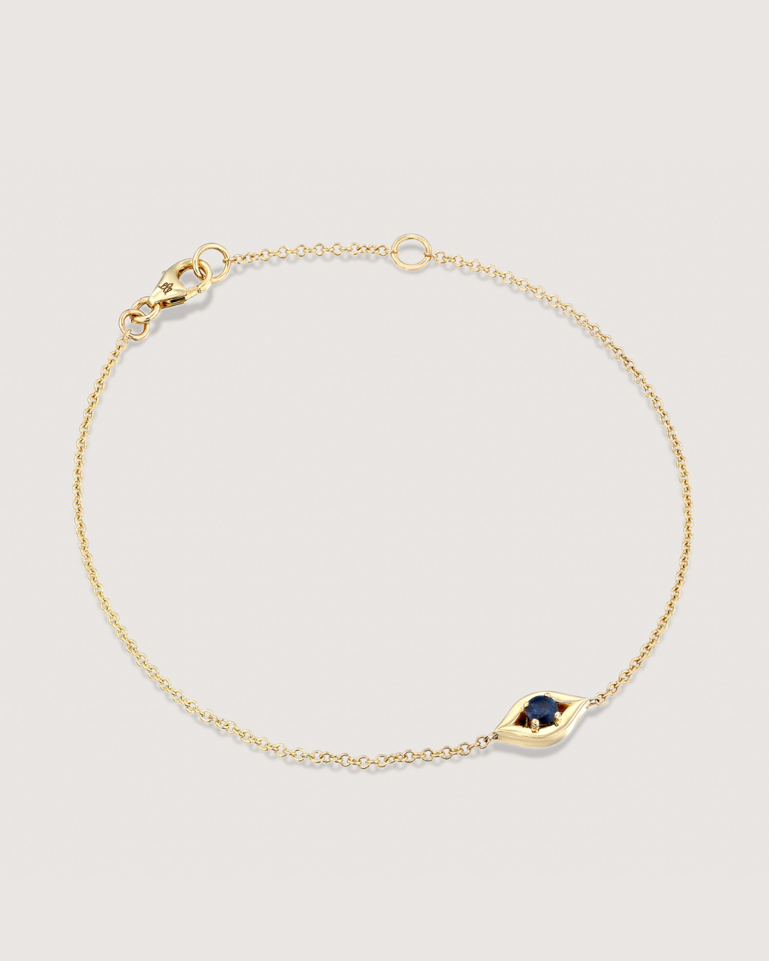 Evil Eye Gold Bracelet Sapphire