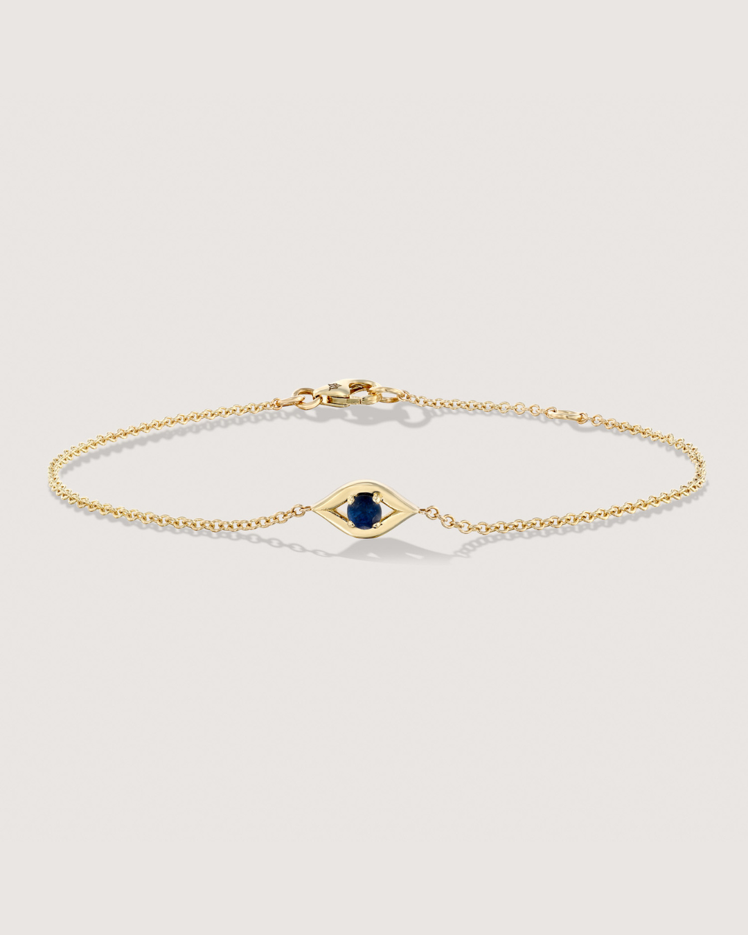 Evil Eye Gold Bracelet Sapphire
